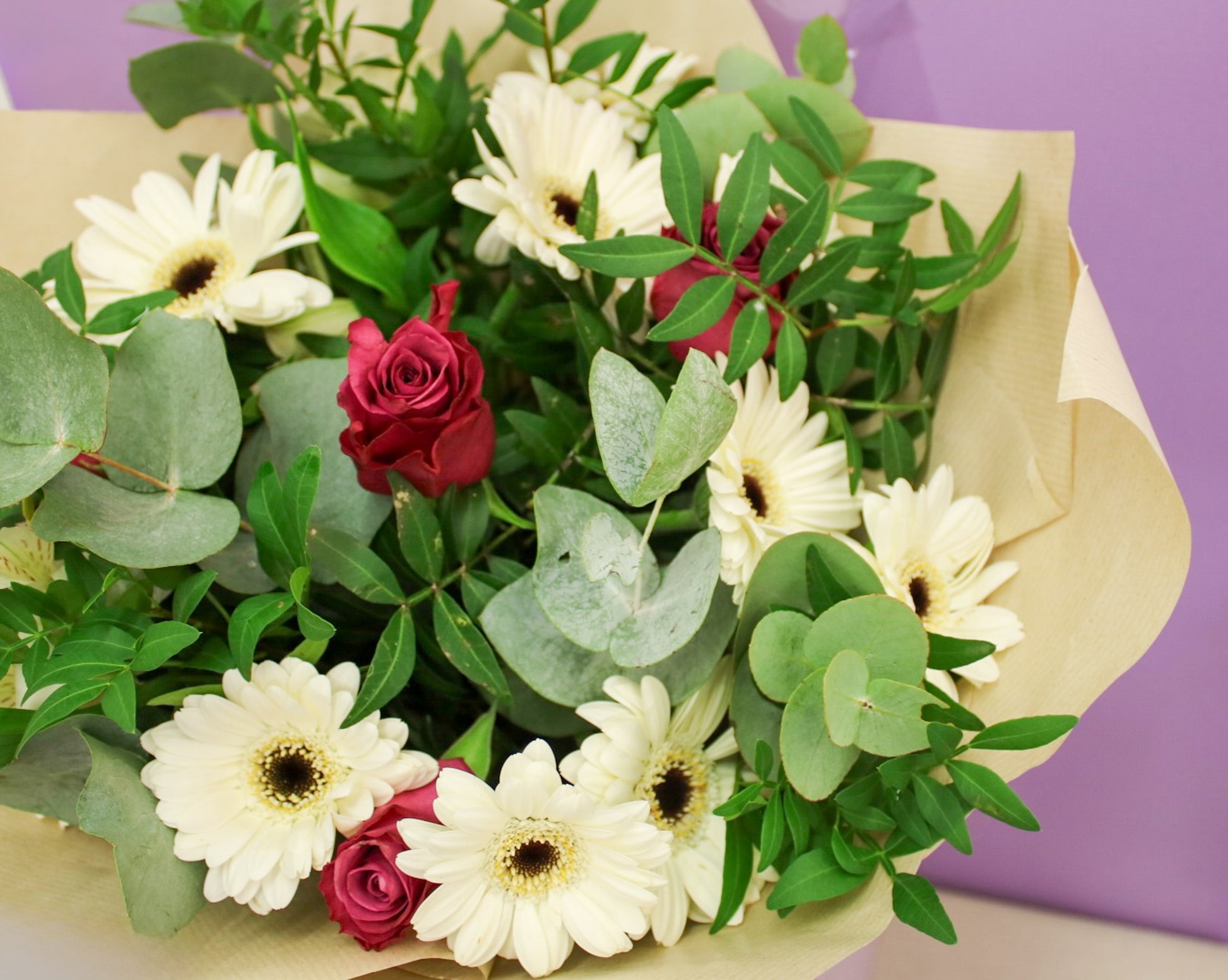 Vibrant Gerbera Seasonal Bouquet - Fresh Hand-Tied Flowers