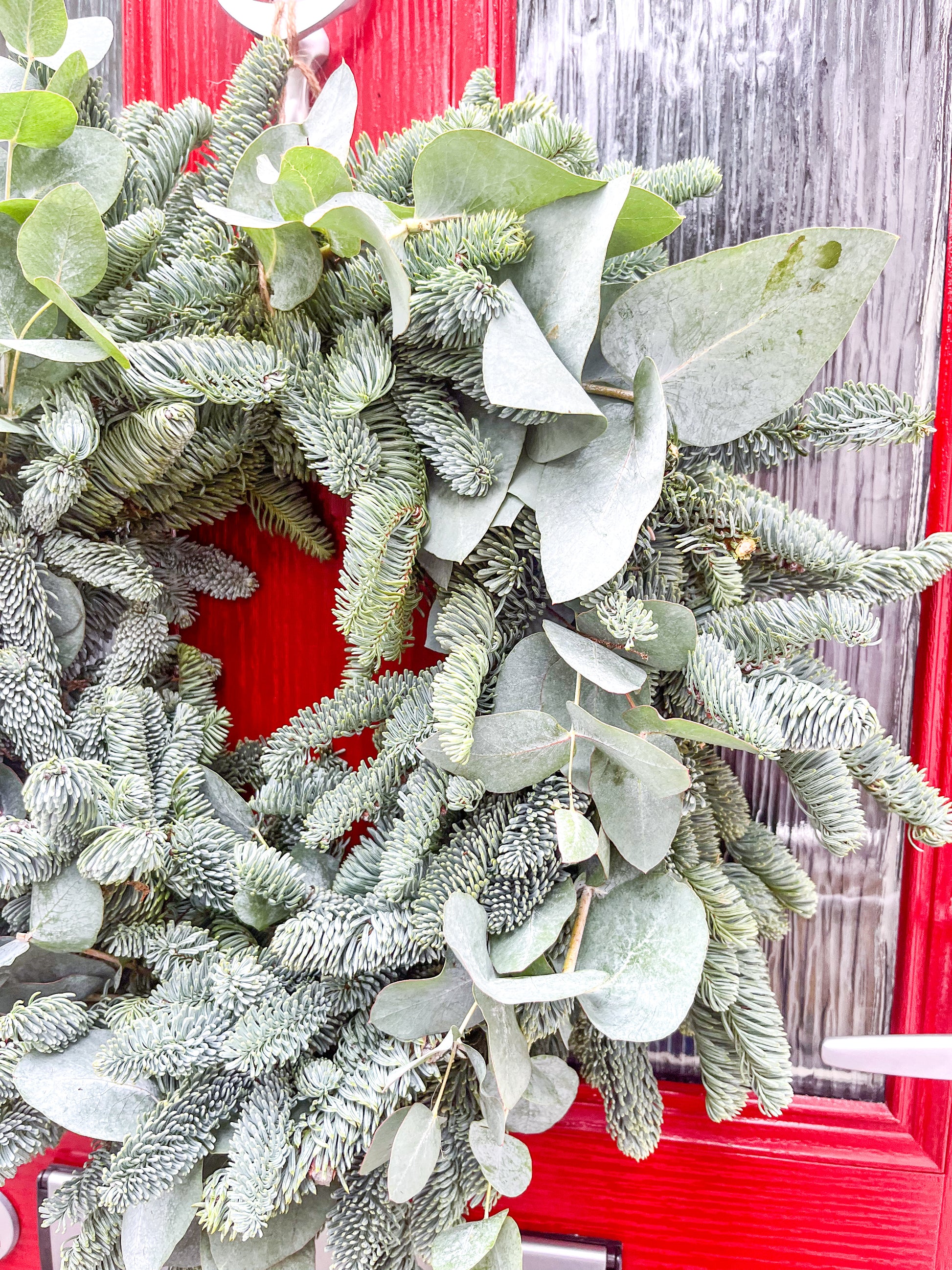 Fresh Green Christmas Wreath | Pine & Eucalyptus Door Wreath | Natural Festive Decoration
