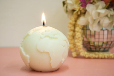 Vegan Globe Candle |Wanderlust Travel-Inspired Candles - Magic and Stars --Wildest Dreams Flowers