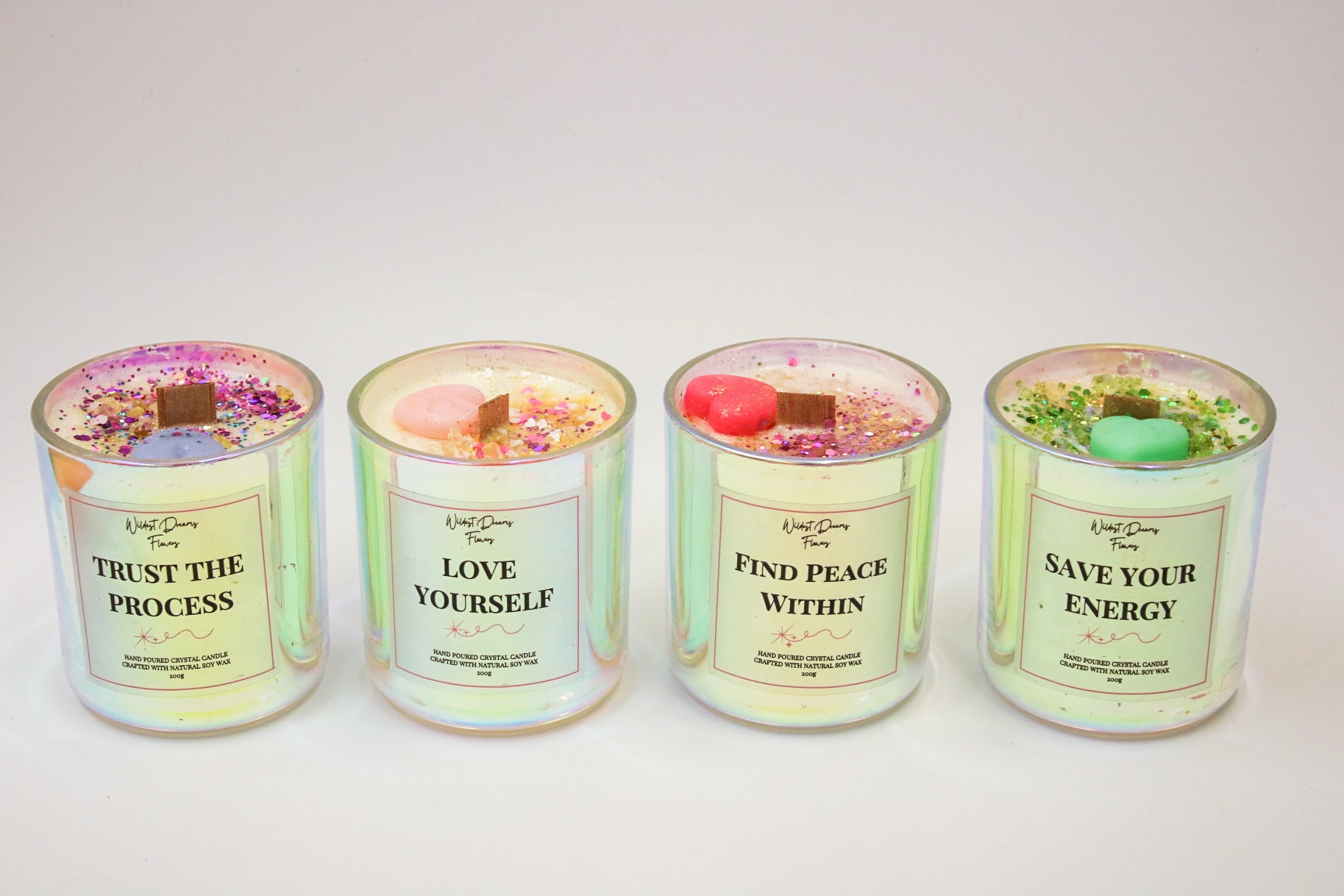Save Your Energy  Crystal Candle - Soy Wax Aromatherapy Candle - Magic and Stars -Candles-Wildest Dreams Flowers