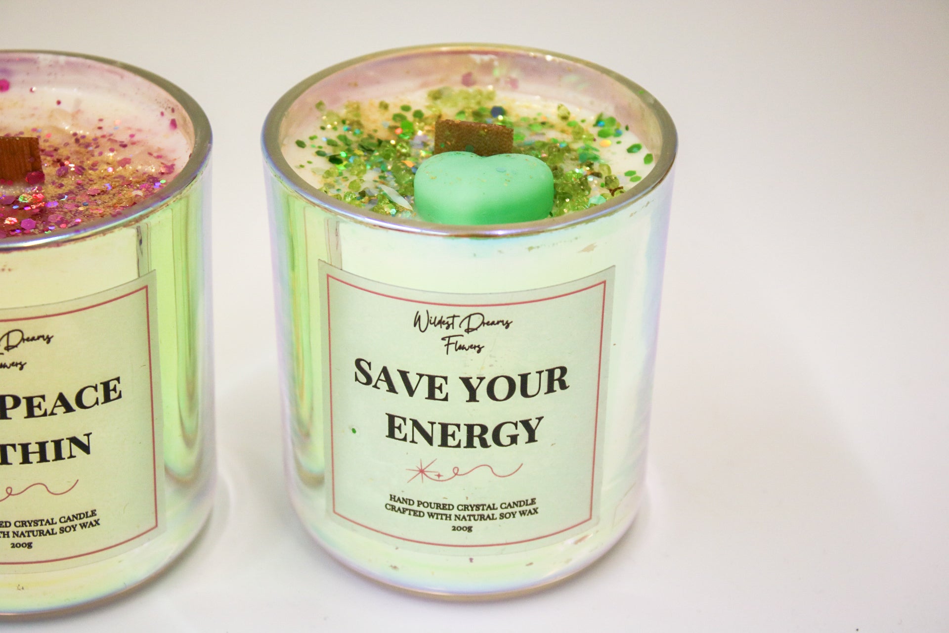 Save Your Energy  Crystal Candle - Soy Wax Aromatherapy Candle - Magic and Stars -Candles-Wildest Dreams Flowers