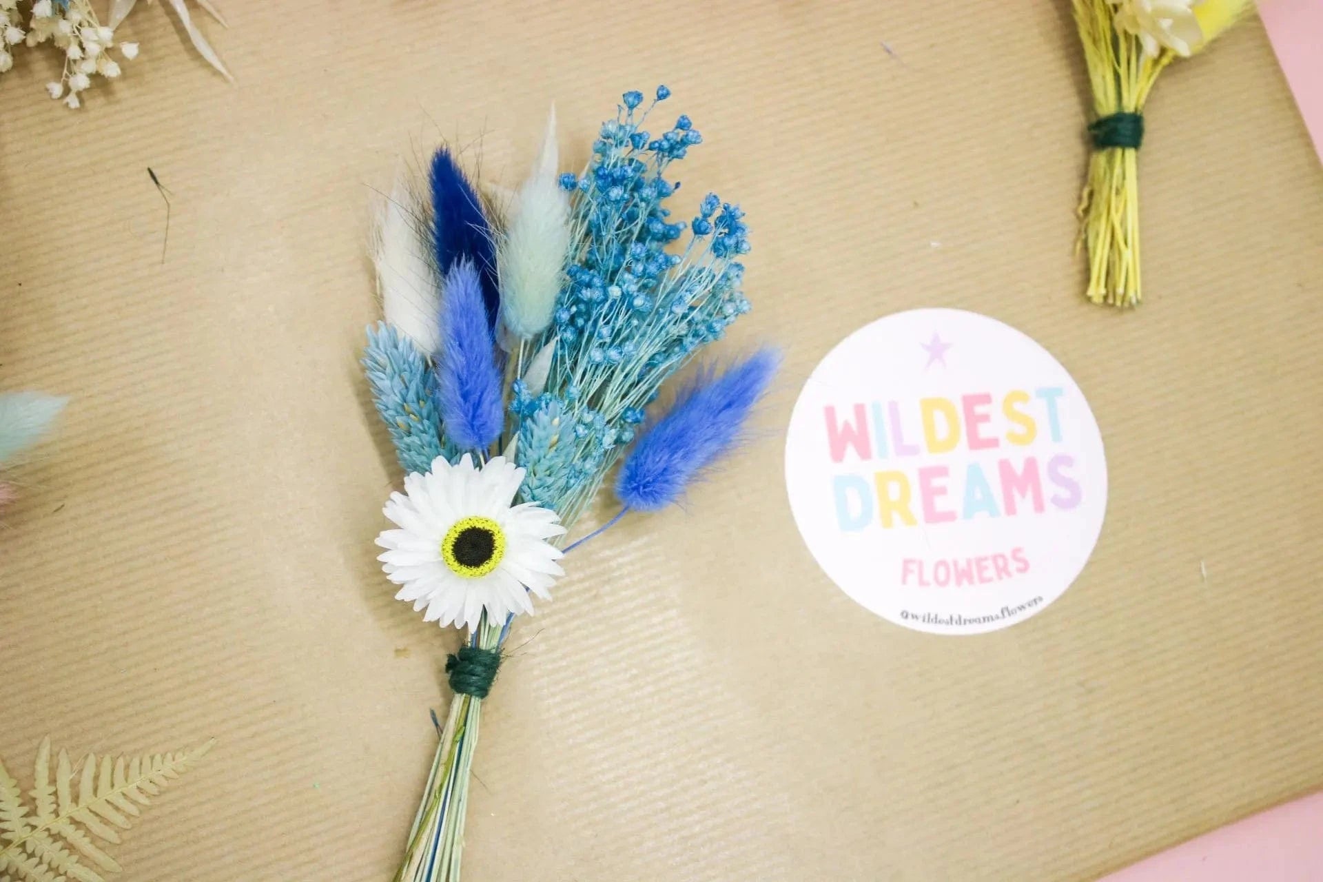 Dried Blue Flower Buttonhole Boutonniere - Magic and Stars --Wildest Dreams Flowers