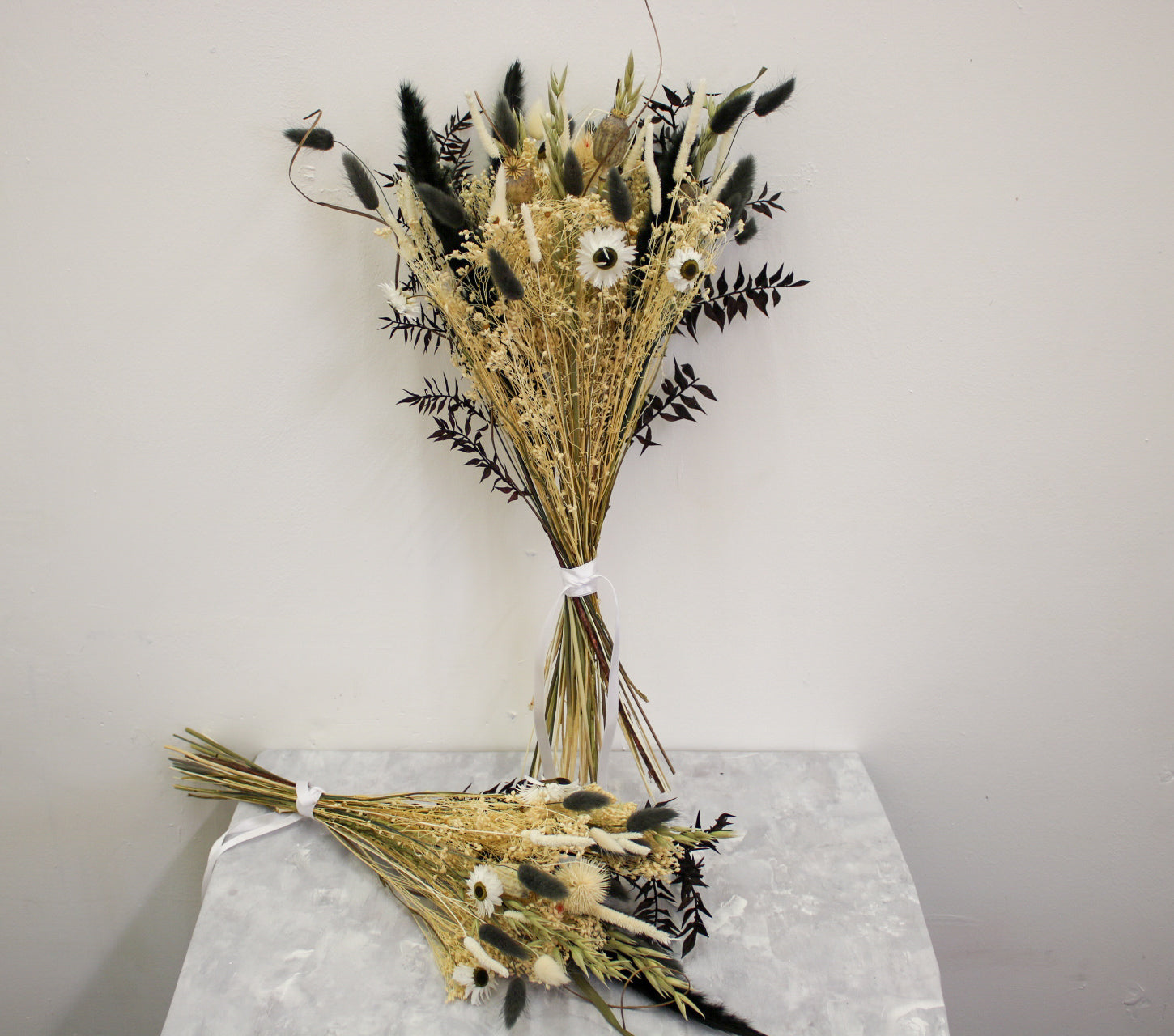 Black & White Dried Flower Bouquet – Monochrome - Wildest Dreams Flowers -Dried Flowers-Wildest Dreams Flowers