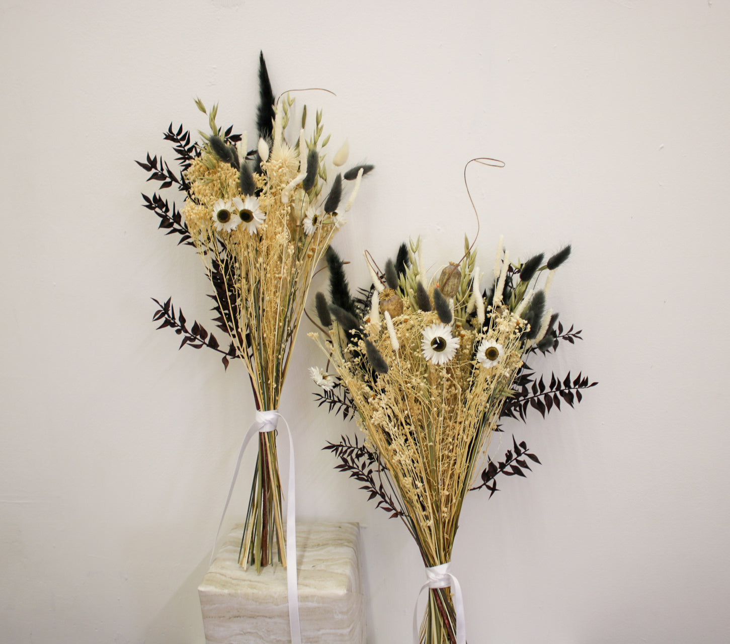 Black & White Dried Flower Bouquet – Monochrome - Wildest Dreams Flowers -Dried Flowers-Wildest Dreams Flowers