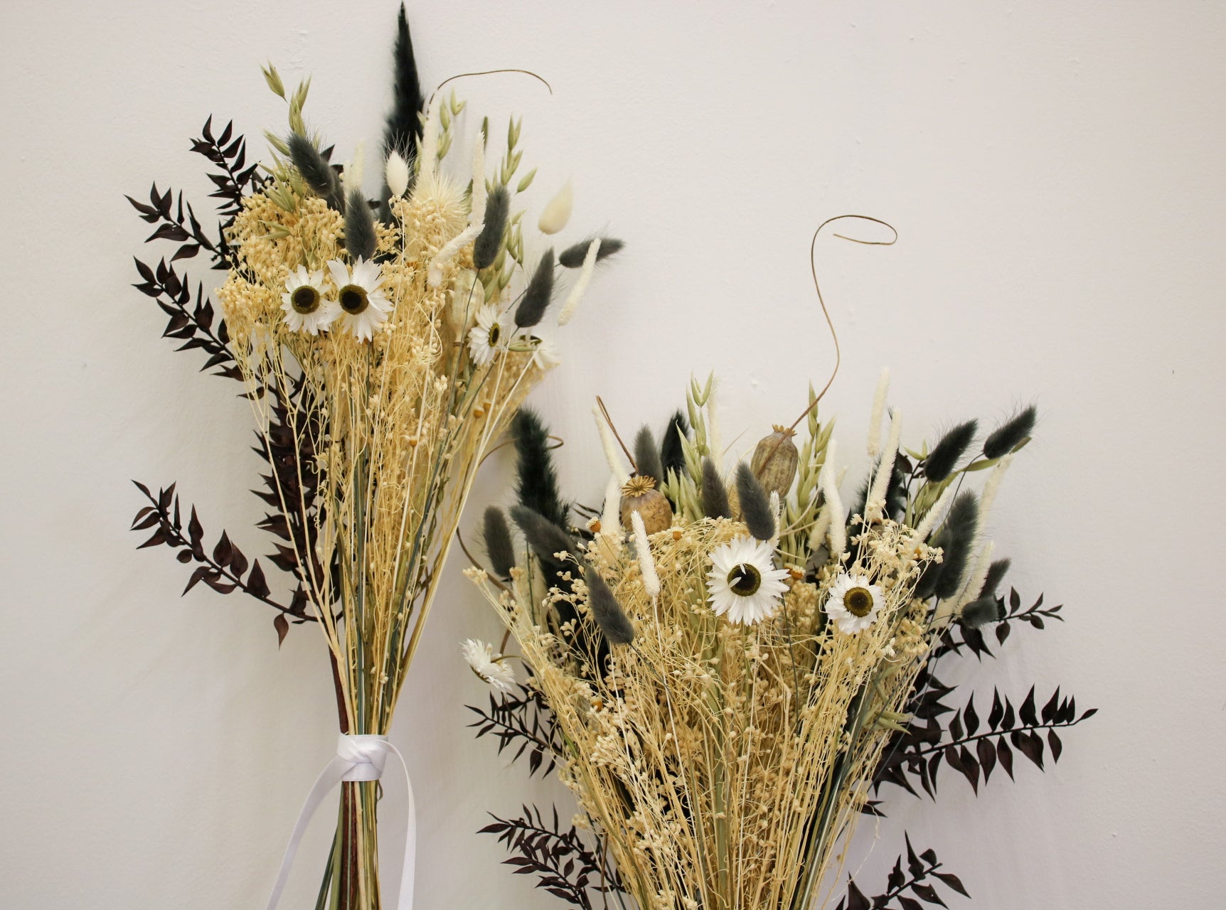 Black & White Dried Flower Bouquet – Monochrome - Wildest Dreams Flowers -Dried Flowers-Wildest Dreams Flowers
