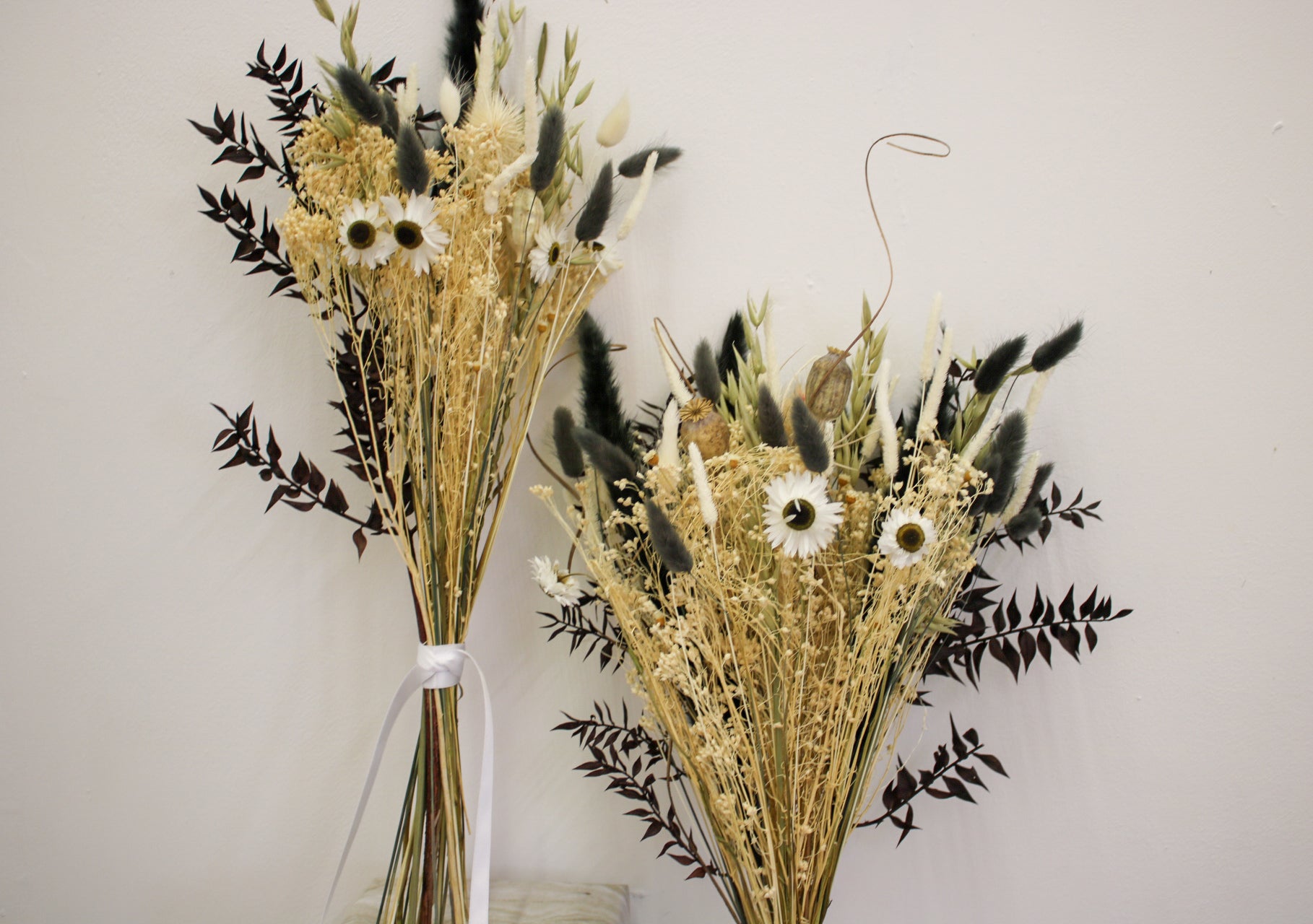 Black & White Dried Flower Bouquet – Monochrome - Wildest Dreams Flowers -Dried Flowers-Wildest Dreams Flowers