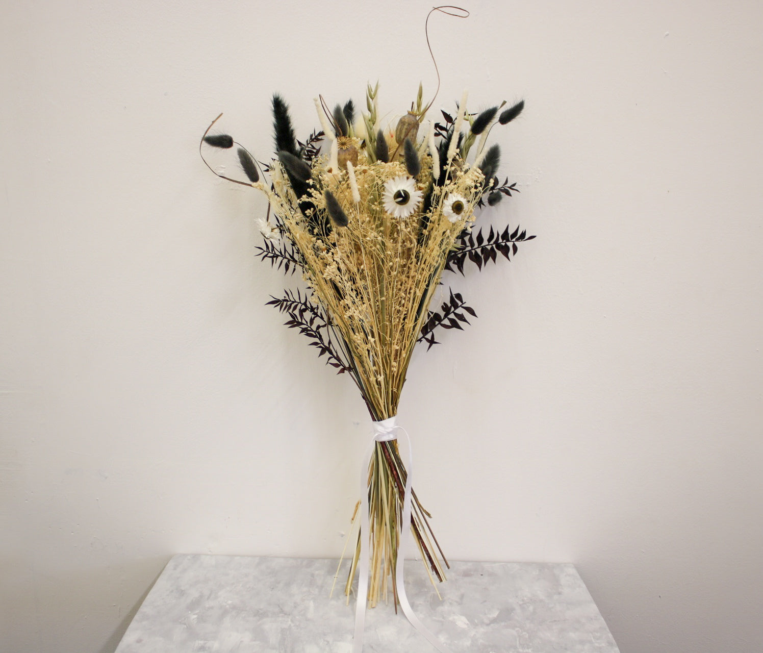 Black & White Dried Flower Bouquet – Monochrome - Wildest Dreams Flowers -Dried Flowers-Wildest Dreams Flowers