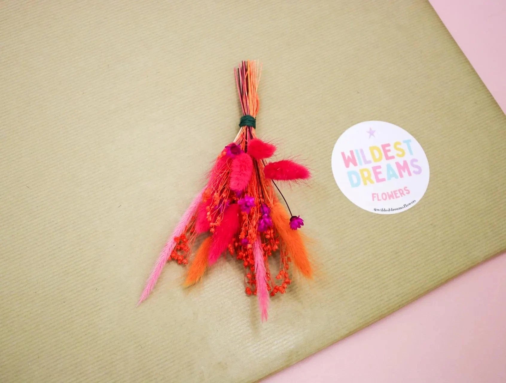 Hot Pink & Orange Buttonhole | Bold Wedding Lapel Flower - Magic and Stars --Wildest Dreams Flowers