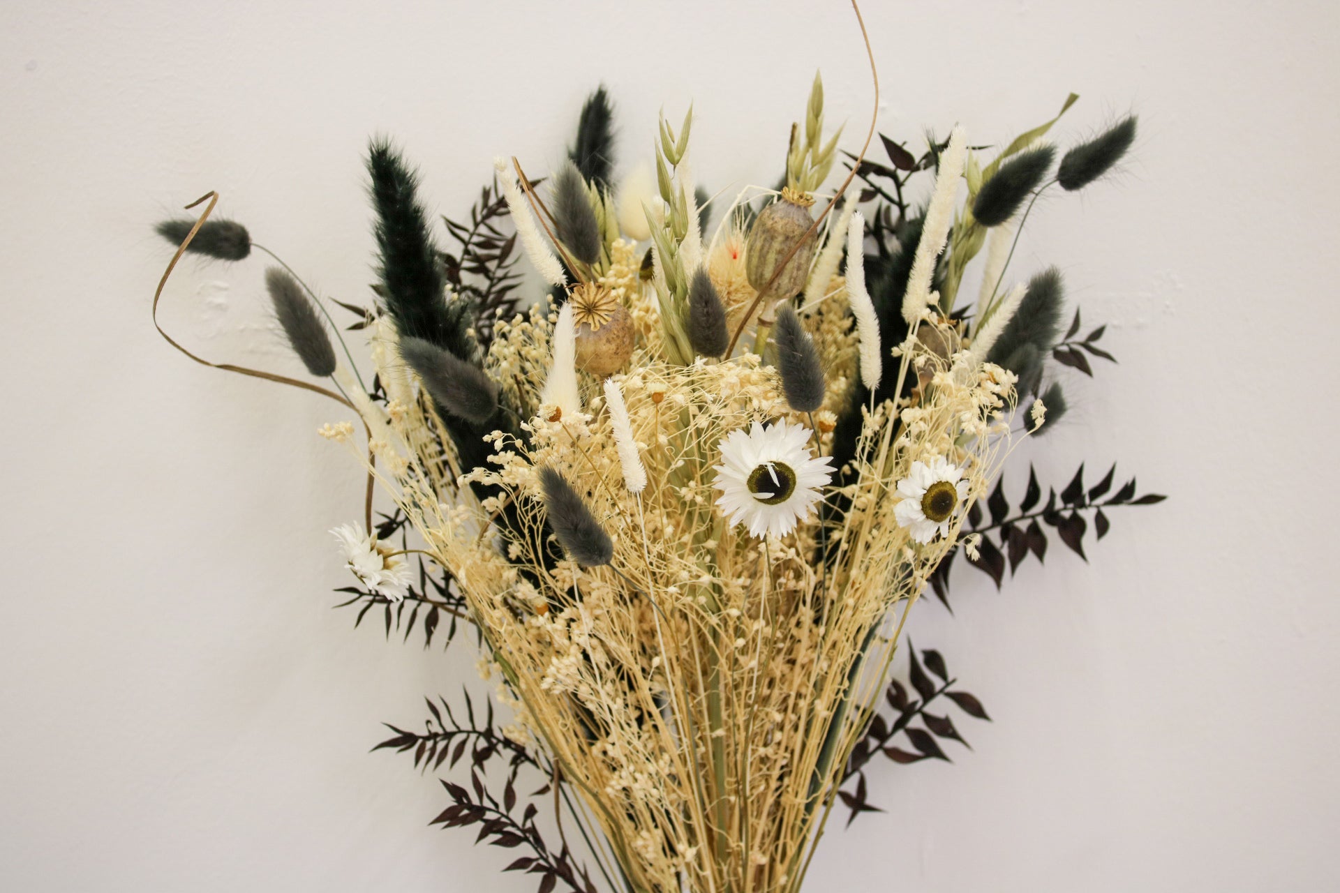 Black & White Dried Flower Bouquet – Monochrome - Wildest Dreams Flowers -Dried Flowers-Wildest Dreams Flowers