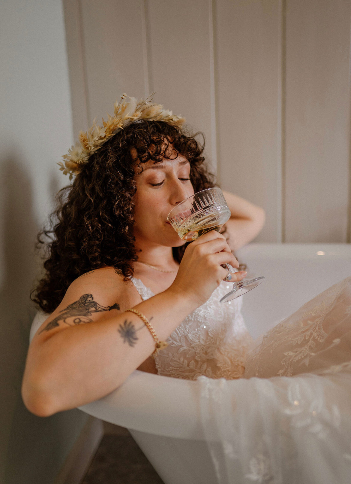 Boho Natural Dried Flower Crown with Pampas Grass – Handmade Floral Headpiece - Magic and Stars -wedding flowers-Wildest Dreams Flowers
