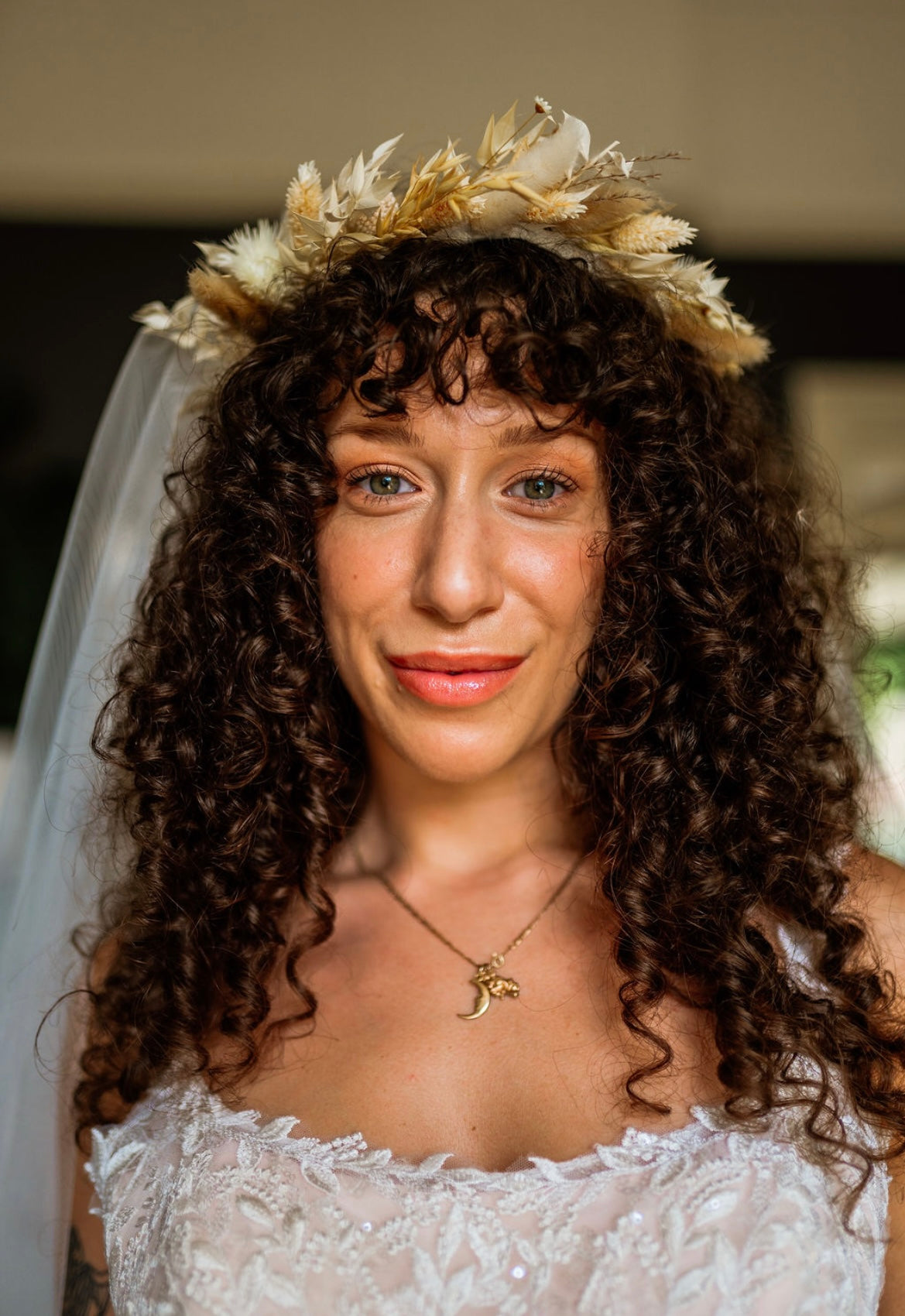 Boho Natural Dried Flower Crown with Pampas Grass – Handmade Floral Headpiece - Magic and Stars -wedding flowers-Wildest Dreams Flowers