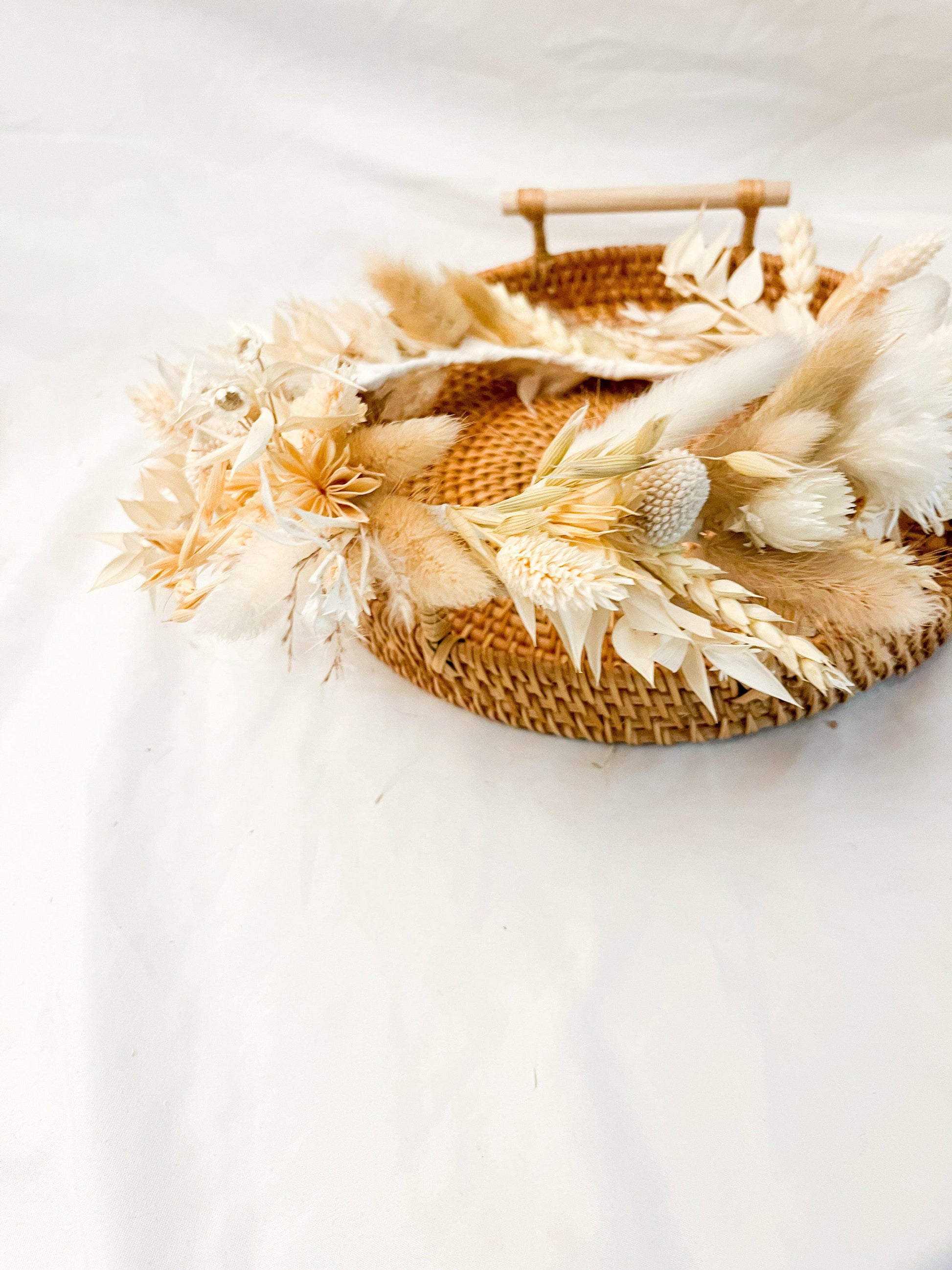 Boho Natural Dried Flower Crown with Pampas Grass – Handmade Floral Headpiece - Magic and Stars -wedding flowers-Wildest Dreams Flowers
