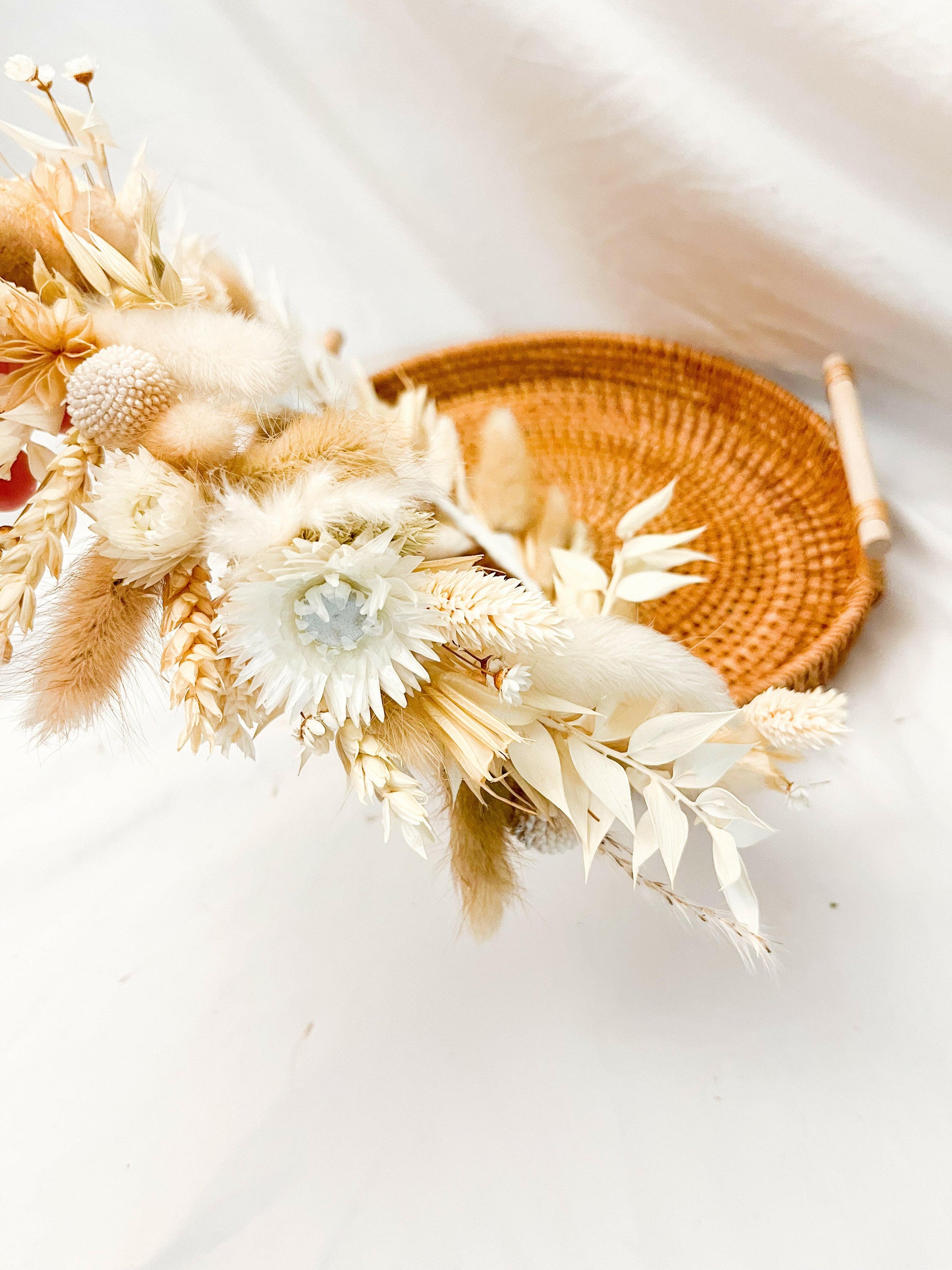 Boho Natural Dried Flower Crown with Pampas Grass – Handmade Floral Headpiece - Magic and Stars -wedding flowers-Wildest Dreams Flowers