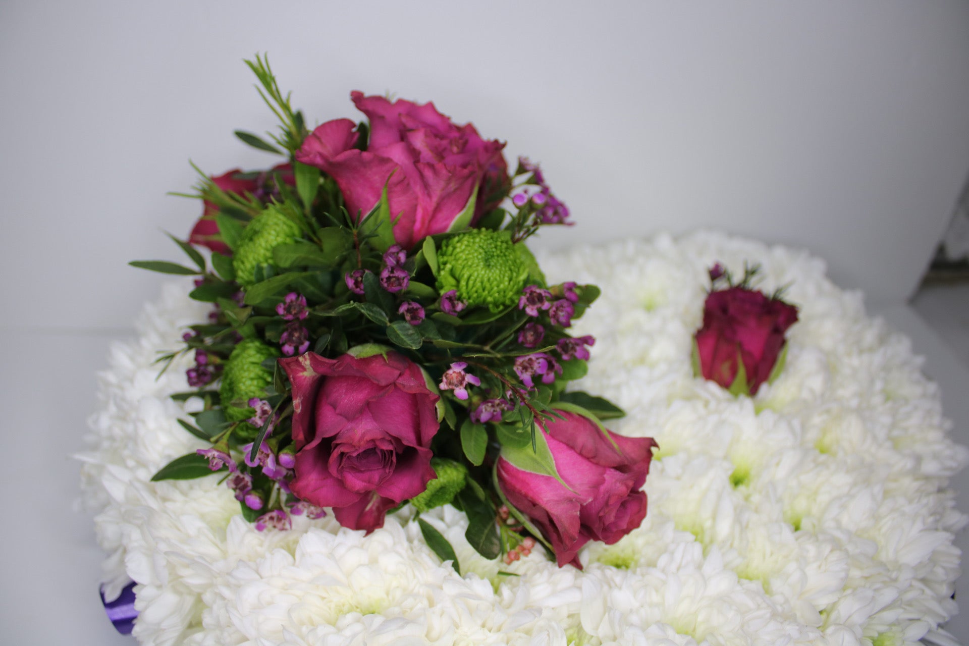 Solid Heart Funeral Tribute – Personalized Floral Heart Arrangement - Magic and Stars -funeral Flowers-Wildest Dreams Flowers