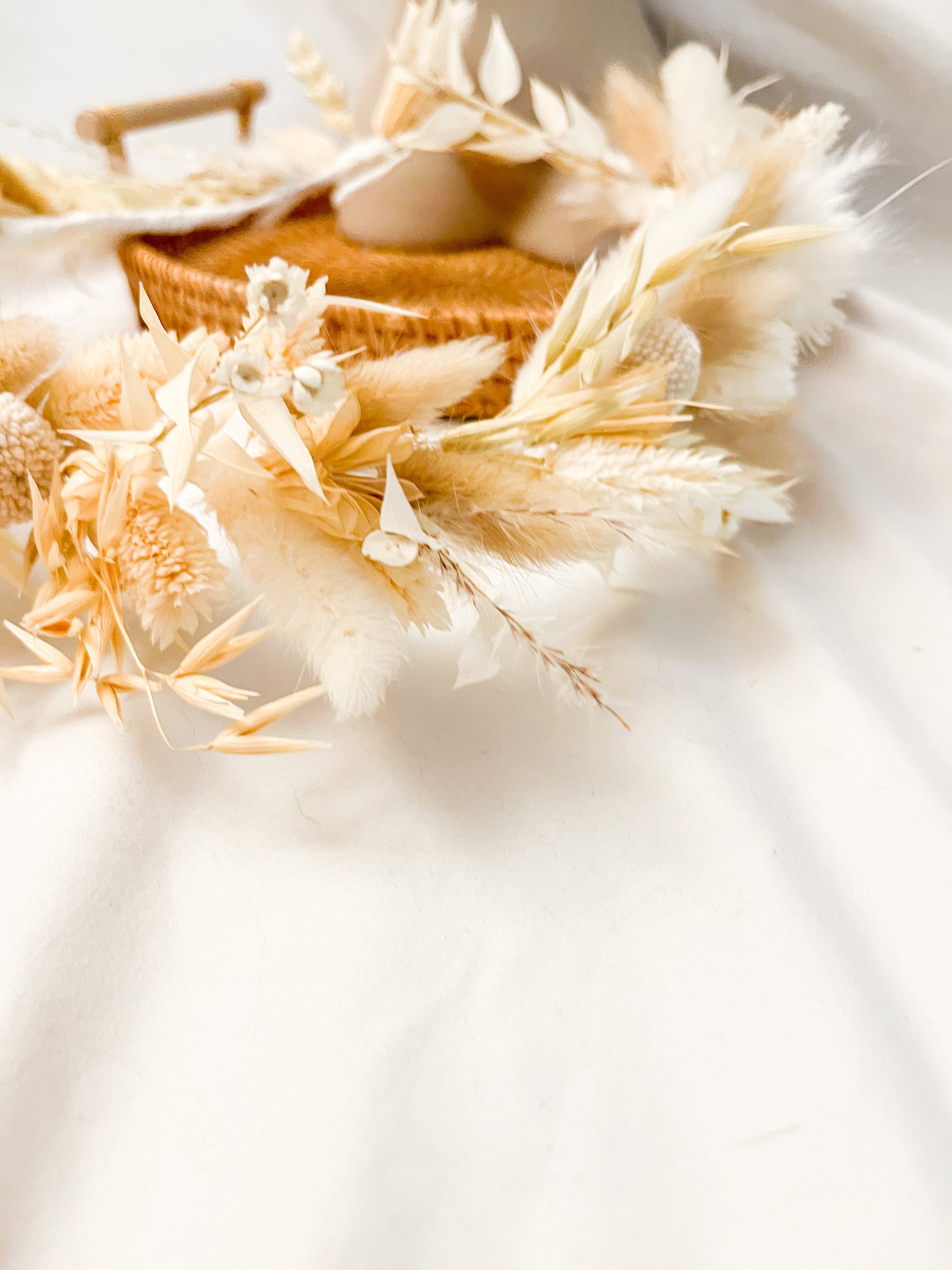 Boho Natural Dried Flower Crown with Pampas Grass – Handmade Floral Headpiece - Magic and Stars -wedding flowers-Wildest Dreams Flowers