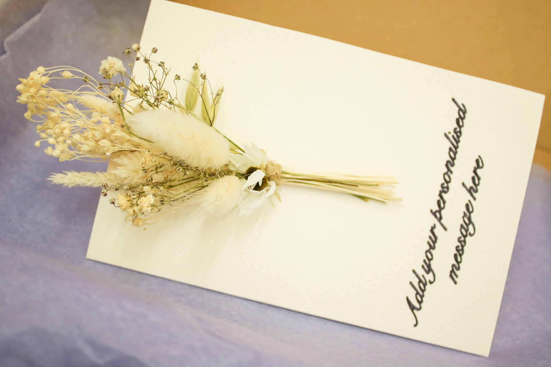 Happy Birthday Personalized Dried Flower Greeting Card - Wildest Dreams Flowers --Wildest Dreams Flowers 