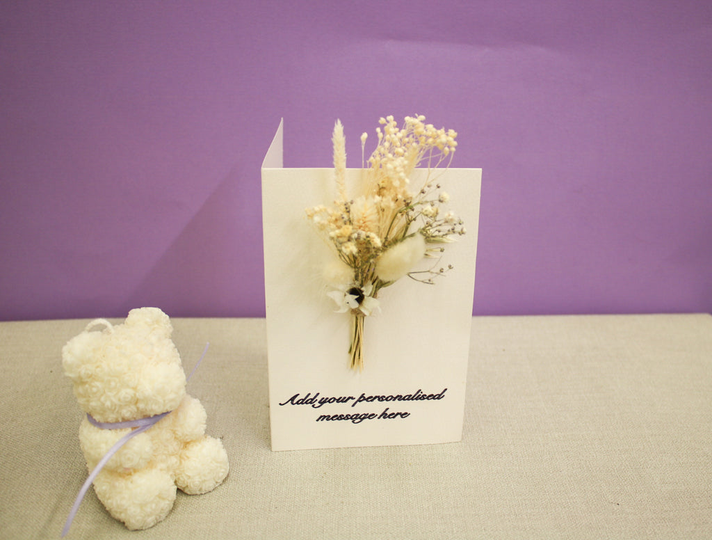 Happy Birthday Personalized Dried Flower Greeting Card - Wildest Dreams Flowers --Wildest Dreams Flowers 