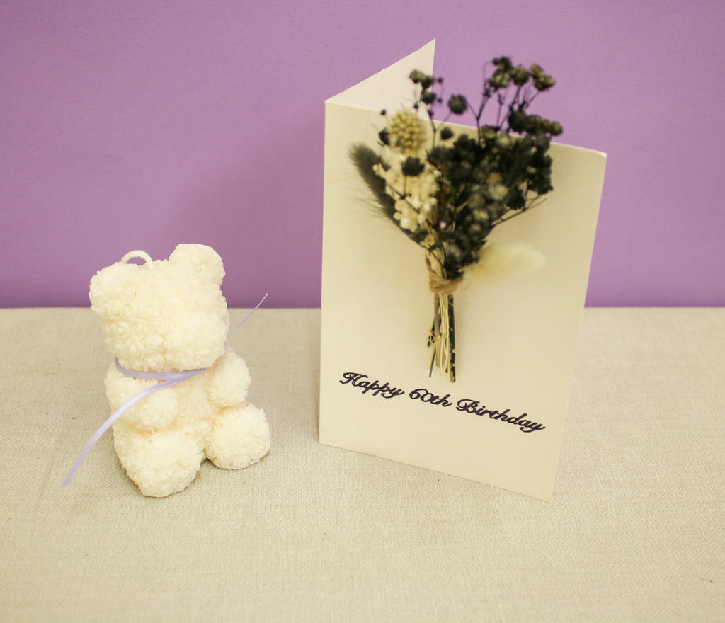 Happy Birthday Personalized Dried Flower Greeting Card - Wildest Dreams Flowers --Wildest Dreams Flowers 