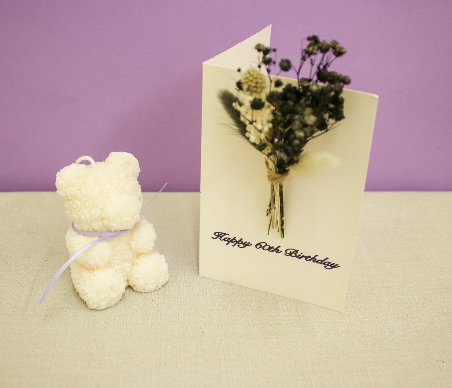 Happy Birthday Personalized Dried Flower Greeting Card - Wildest Dreams Flowers --Wildest Dreams Flowers 