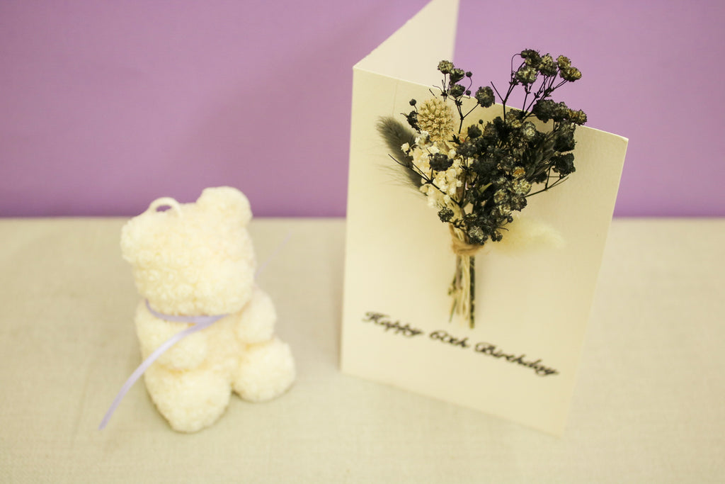 Happy Birthday Personalized Dried Flower Greeting Card - Wildest Dreams Flowers --Wildest Dreams Flowers 