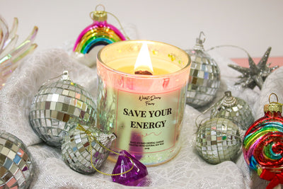 Save Your Energy  Crystal Candle - Soy Wax Aromatherapy Candle