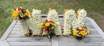 NAN Personalized Named Floral Tribute – Custom Funeral Letter Arrangement - Wildest Dreams Flowers -fresh flowers-Wildest Dreams Flowers