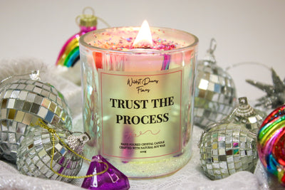 Trust The Process Crystal Candle - Soy Wax Aromatherapy Candle
