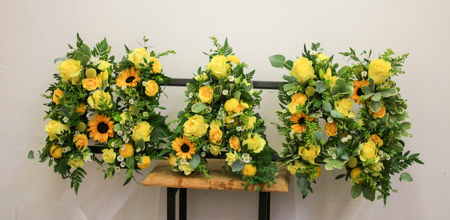 NAN loose Named Floral Tribute – Custom Funeral Letter Arrangement - Wildest Dreams Flowers -fresh flowers-Wildest Dreams Flowers