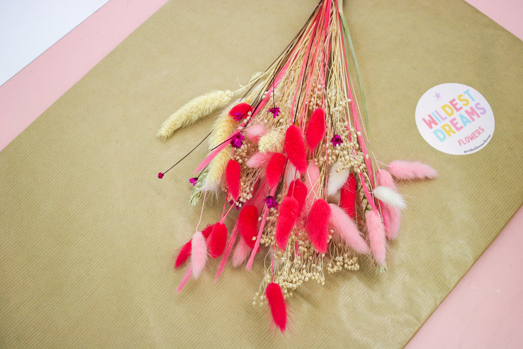 Pink Dried Flower Bouquet - Mixed Shades of Pink - Magic and Stars -Fresh Flowers-Wildest Dreams Flowers 