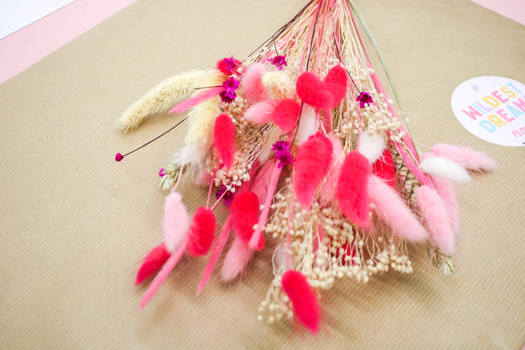 Pink Dried Flower Bouquet - Mixed Shades of Pink - Magic and Stars -Fresh Flowers-Wildest Dreams Flowers 