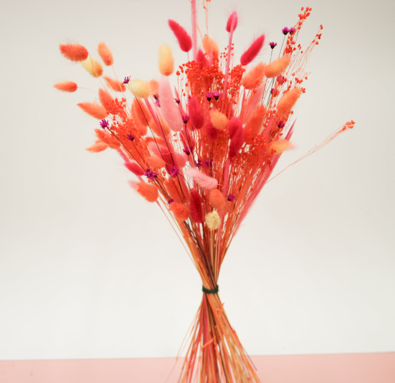 Orange & Pink Dried Flower Bouquet