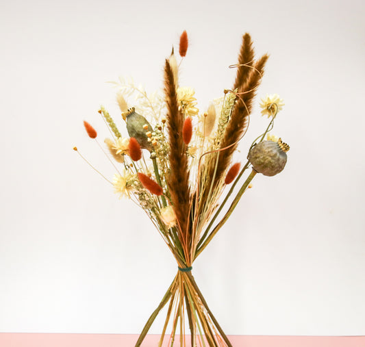 Boho Mini Vase Bouquet - Dried Flower Arrangement