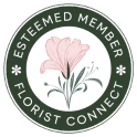 Florist Connect member logo, representing a professional network of florists and floral industry experts dedicated to quality floral design and business growth.