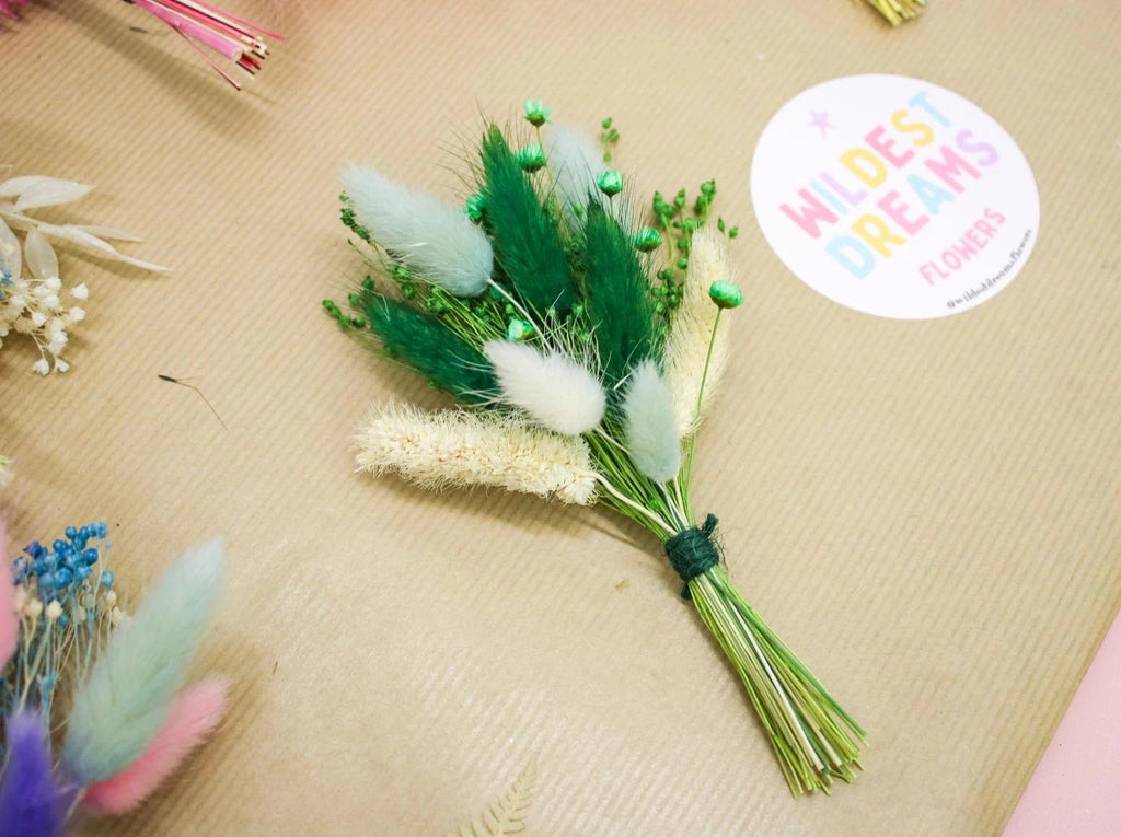 Dark Green Flower buttonhole - Magic and Stars --Wildest Dreams Flowers 