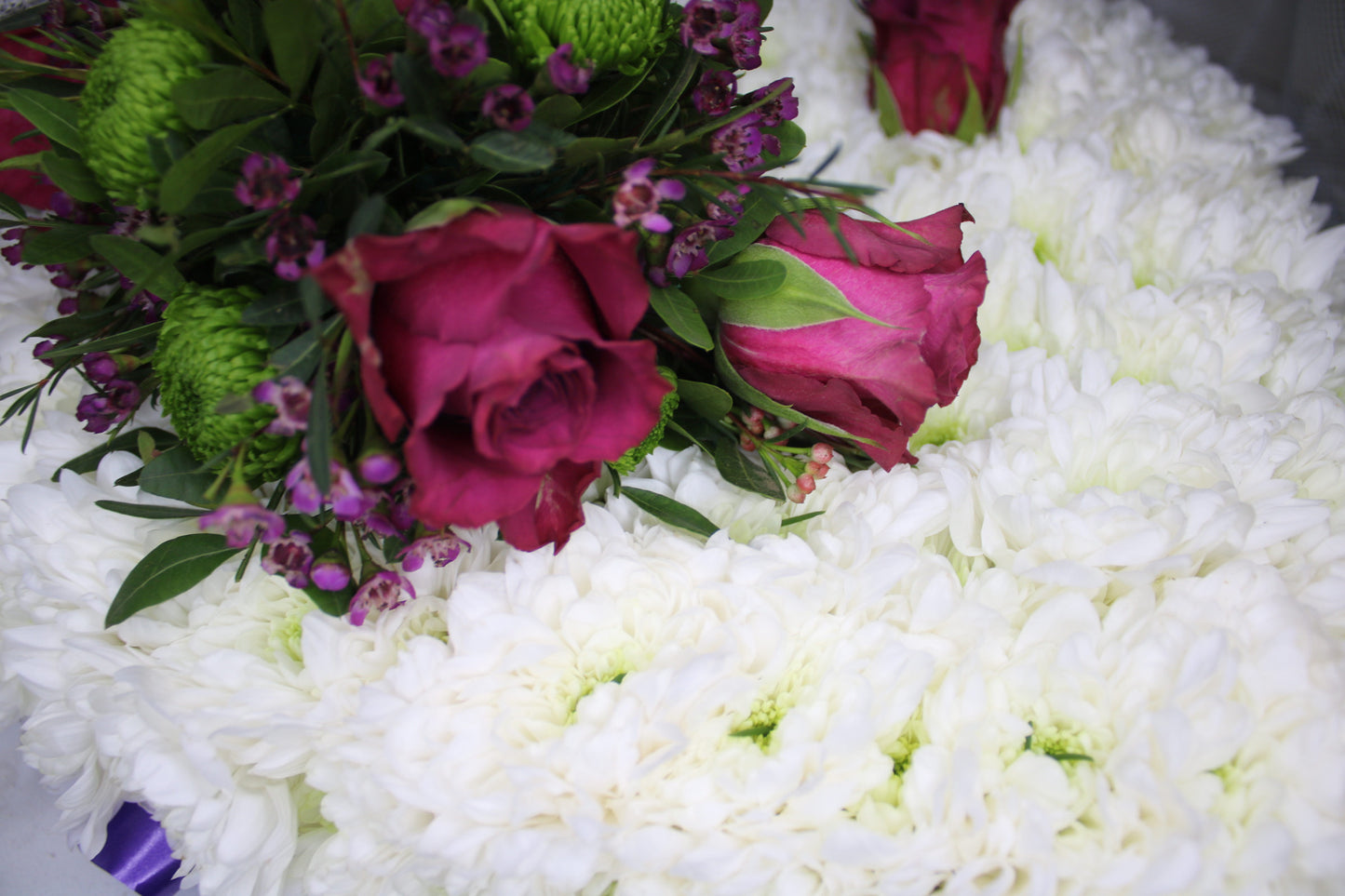 Solid Heart Funeral Tribute – Personalized Floral Heart Arrangement